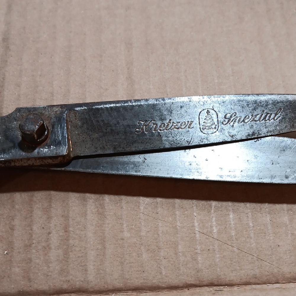 Vintage Kretzer Sperial Tailor Scissors Solingen Germany 11" Long.